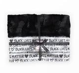 Black Lives Matter Blanket-White Minky