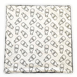 Black and White Milk Bottle Baby Blanket